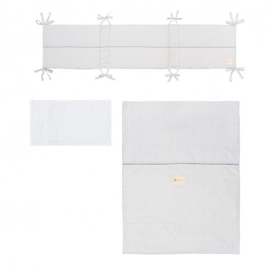 Pack Nordico y protector cuna Provenza Gris