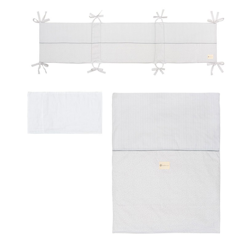 Pack Nordico y protector cuna Provenza Gris