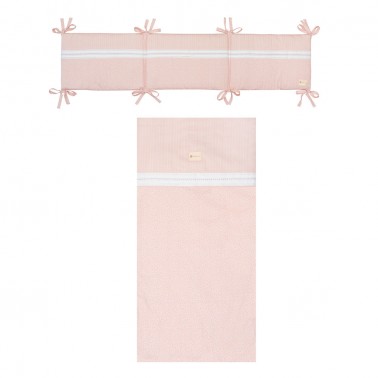 Colcha y protector cuna Provenza Rosa