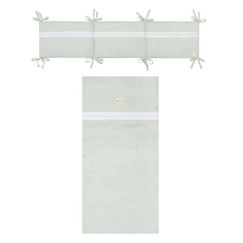 Colcha y protector cuna Provenza Verde