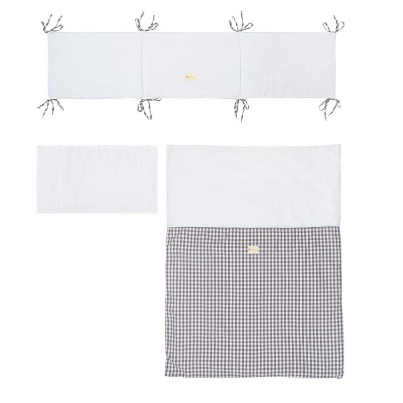 Pack Nordico y protector cuna Provenza Vichy