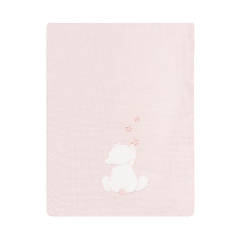 Colcha Minicuna Teddy Rosa