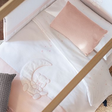 Cojin Bee Rosa Pastel Petit Praia