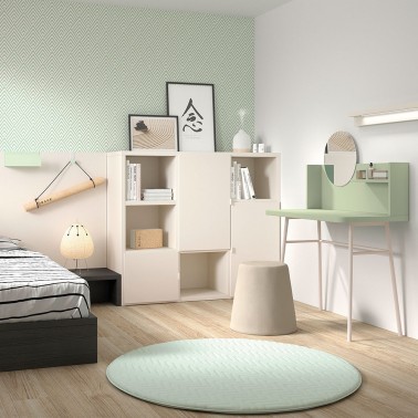 Alfombra Liso Agua Ros Mini