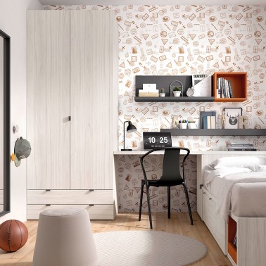 Armario dos puertas dos cajones Mood