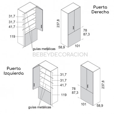 Armario puertas plegables y arcon Mood
