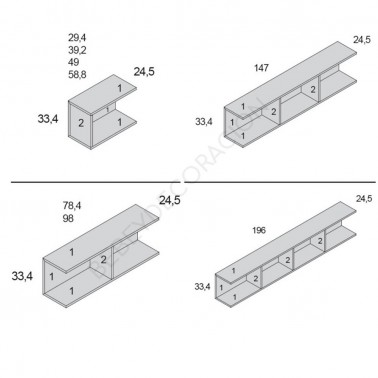 Estanteria horizontal Mood