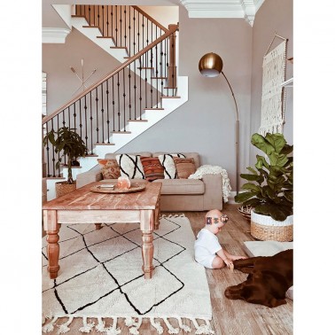 Alfombra Lavable Bereber Crema