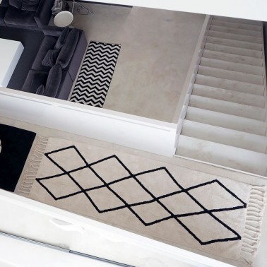 Alfombra Lavable Bereber Crema Pasillo