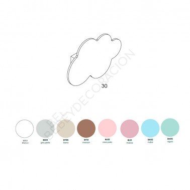 Aplique de luz Nube Ros Mini