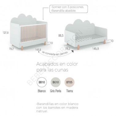 Cuna Evolutiva Elemental Nube Ros Mini