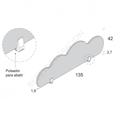 Barrera quitamiedos abatible Nube Literas