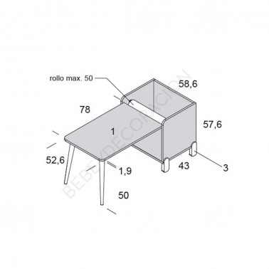 Juguetero con mesa Ros Mini