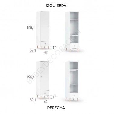 Armario una puerta Metropoli Ros Mini