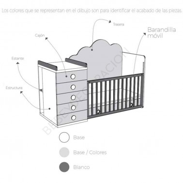 Cuna convertible Elite Plus 70x140 de Ros Mini