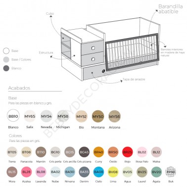 Cuna convertible Grow Plus de Ros Mini