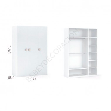 Armario tres puertas Soft