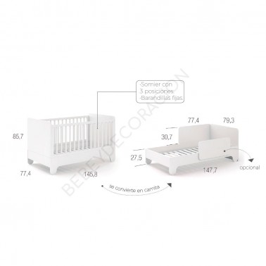 Cuna Evolutiva Soft Ros Mini