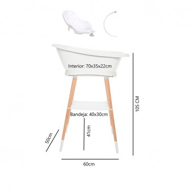 Set Bañera Sense Beige Bebejou