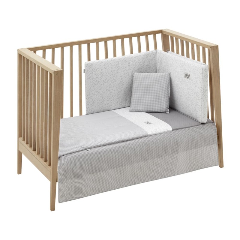 Colcha y protector Vichy10 Gris