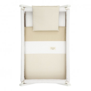 Minicuna tijera Vichy10 Beige