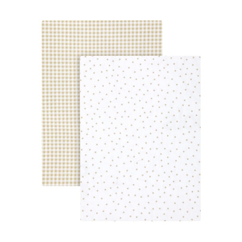 Pack sabanas bajeras Vichy10 Beige