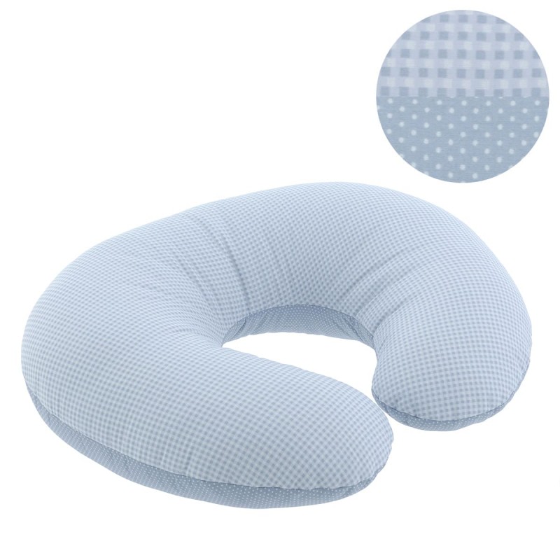 Cojin de lactancia Vichy10 Celeste