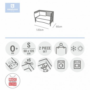 Colcha y protector Vichy10 Celeste