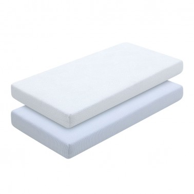 Pack sabanas bajeras Vichy10 Celeste