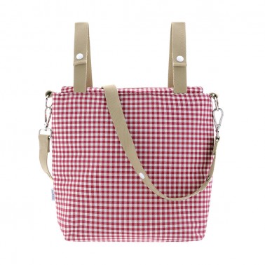 Bolso talega Vichy Rojo