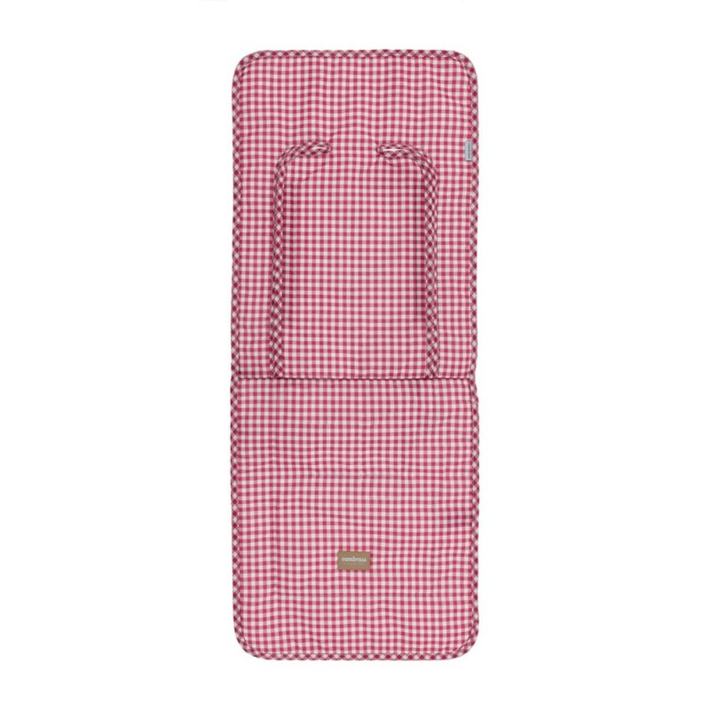Colchoneta silla Universal Vichy Rojo