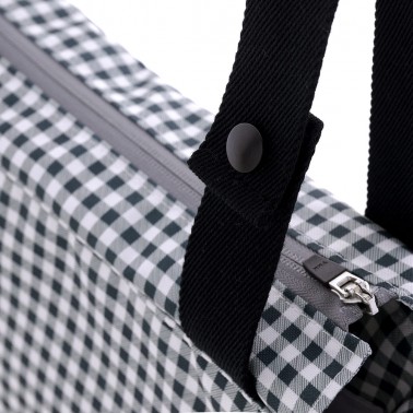 Bolso talega Vichy Negro