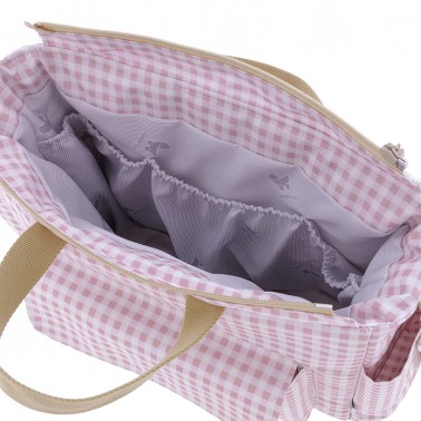Bolso maternal Pack Vichy Rosa