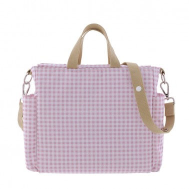 Bolso maternal Pack Vichy Rosa