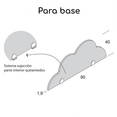 Barrera quitamiedos Nube para base