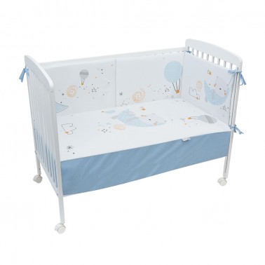 Colcha y protector cuna Volare Azul