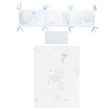 Pack funda nordica y protector cuna 70 Volare Azul