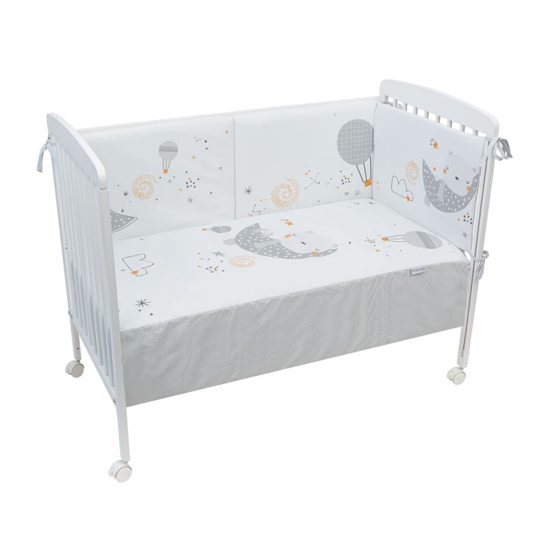 Colcha y protector cuna Volare Gris