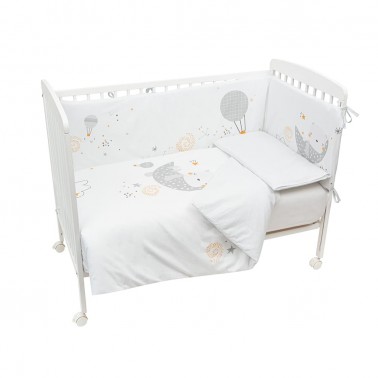 Pack funda nordica y protector cuna 70 Volare Gris