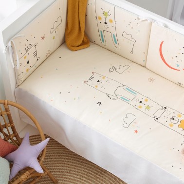 Colcha y protector cuna Funny