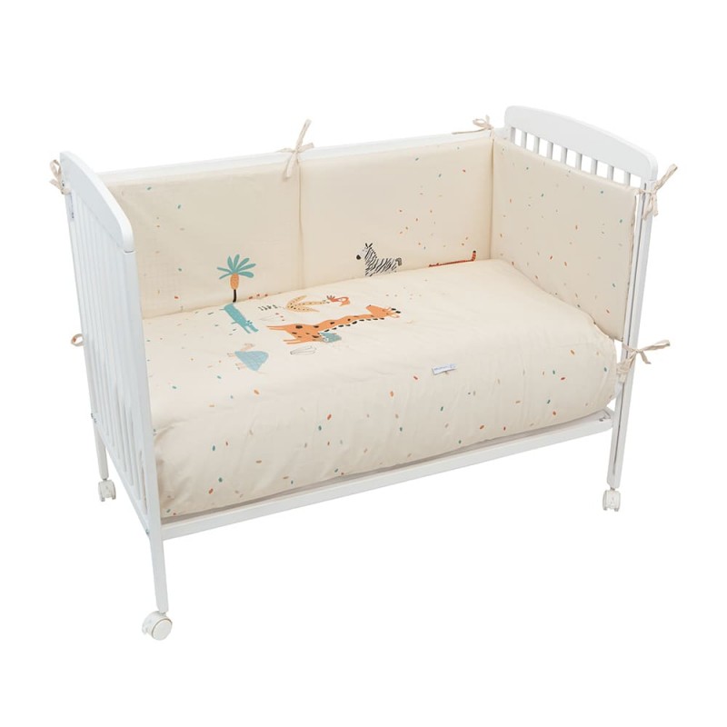 Colcha y protector cuna Kenia