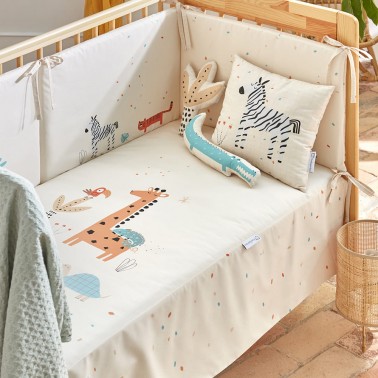 Colcha y protector cuna Kenia