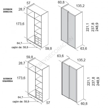 Armario puertas correderas Mood