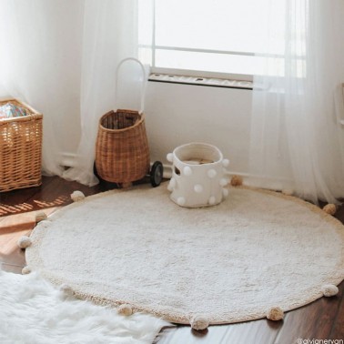 Alfombra lavable Bubbly Natural-Honey