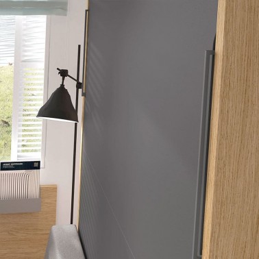 Cama abatible vertical con sofa nordico