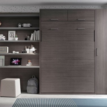 Cama abatible vertical con altillo