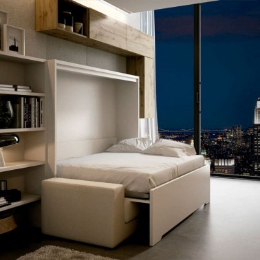 Cama abatible Horizontal con sofa Baly