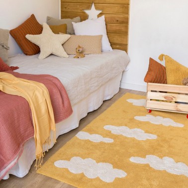 Alfombra lavable Clouds Mustard