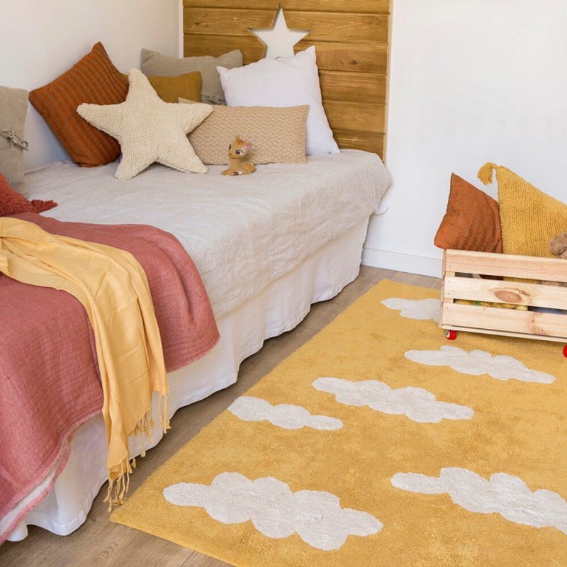 Alfombra lavable Clouds Mustard