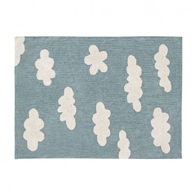 alfombra lavable clouds vintage blue lorena canals